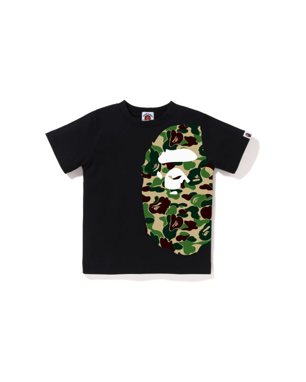 Camiseta Bape ABC Camo Side Big Ape Head Niños Negros | 092714-EAY