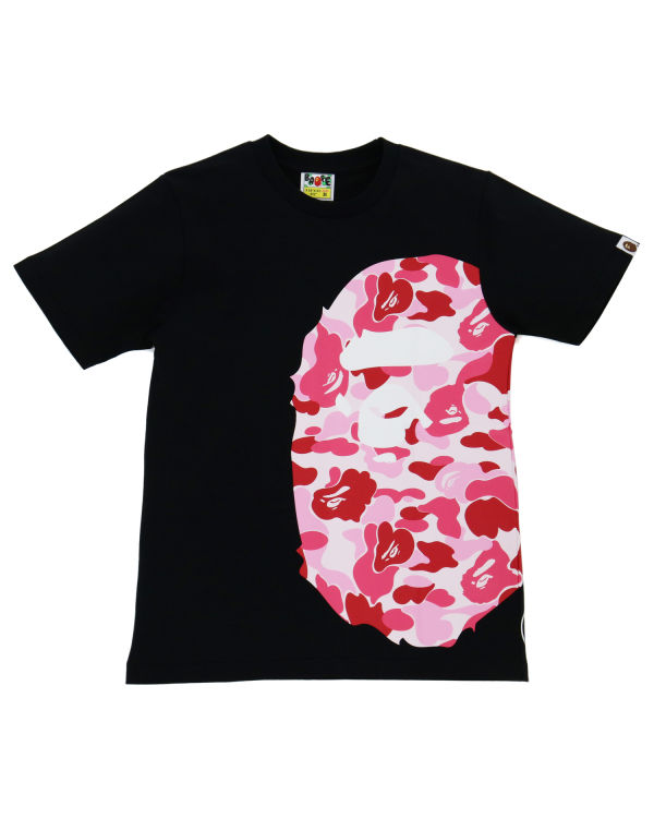 Camiseta Bape ABC Camo Side Big Ape Head Mujer Negros | 758934-IOJ