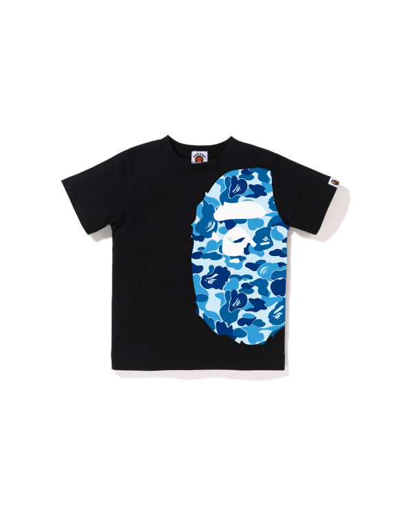 Camiseta Bape ABC Camo Side Big Ape Head Niños Negros | 832501-GNJ