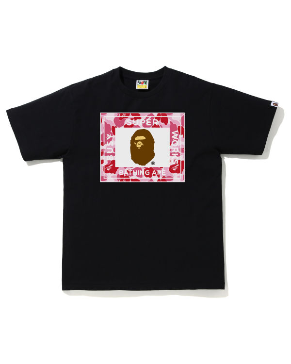 Camiseta Bape ABC Camo Super Busy Works Hombre Rosas | 954612-RYE