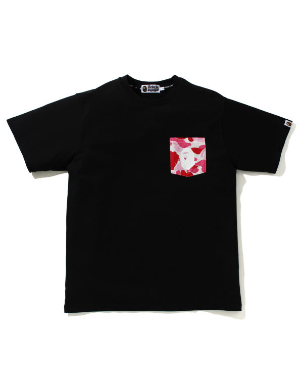 Camiseta Bape ABC Camo pocket Hombre Rosas | 265978-MXR