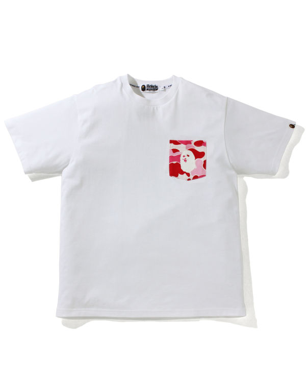 Camiseta Bape ABC Camo pocket Hombre Rosas | 759624-TQX