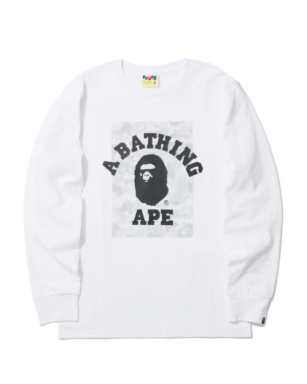 Camiseta Bape ABC Dot Reflective College Hombre Blancos | 843206-WAC