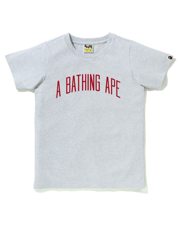 Camiseta Bape A Bathing Ape Letter Mujer Grises | 468532-ZQW