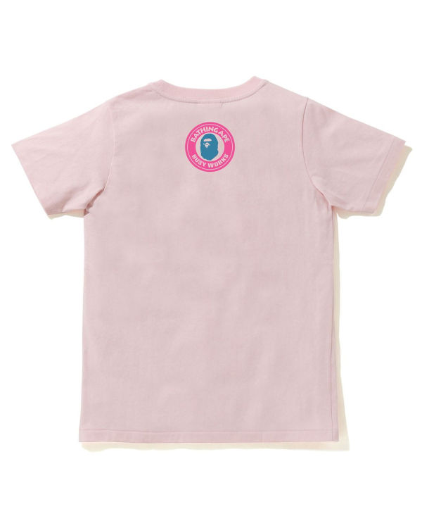 Camiseta Bape A Bathing Ape Letter Mujer Rosas | 921406-MFW