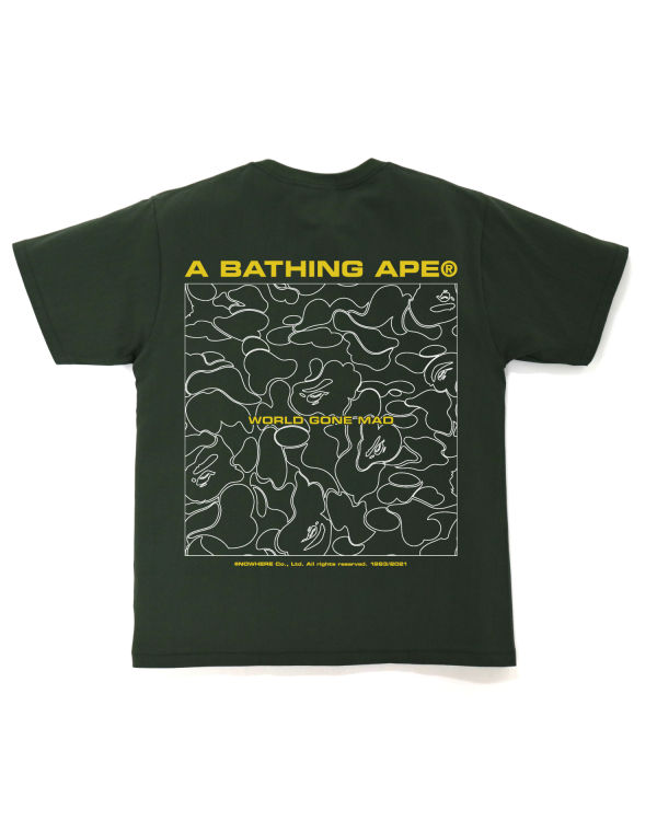 Camiseta Bape A Bathing Ape Line Camo Hombre Verdes Oscuro | 481325-VRU