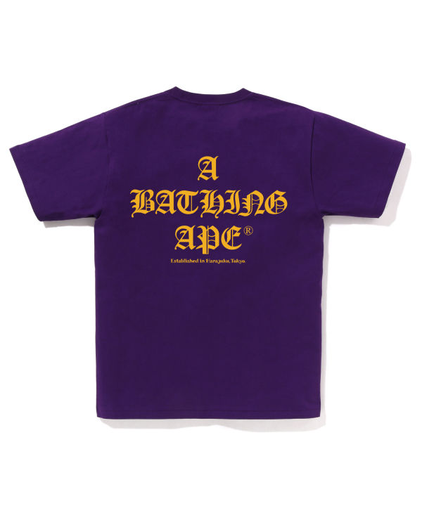 Camiseta Bape A Bathing Ape Logo Hombre Morados | 240598-IEX