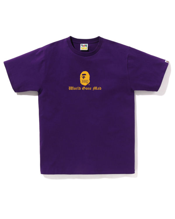 Camiseta Bape A Bathing Ape Logo Hombre Morados | 240598-IEX