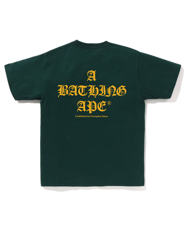 Camiseta Bape A Bathing Ape Logo Hombre Verdes Oscuro | 507498-PQT