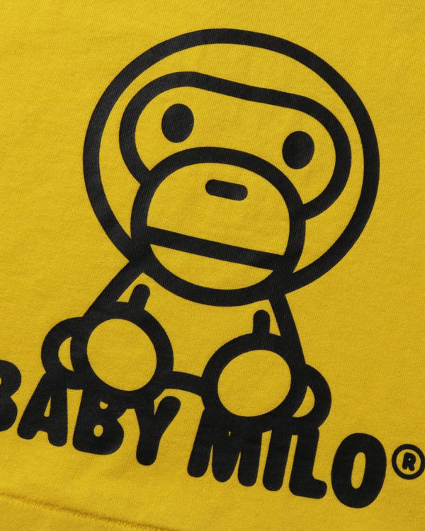 Camiseta Bape All Milo Mix L/S Niños Amarillos | 472830-MWJ