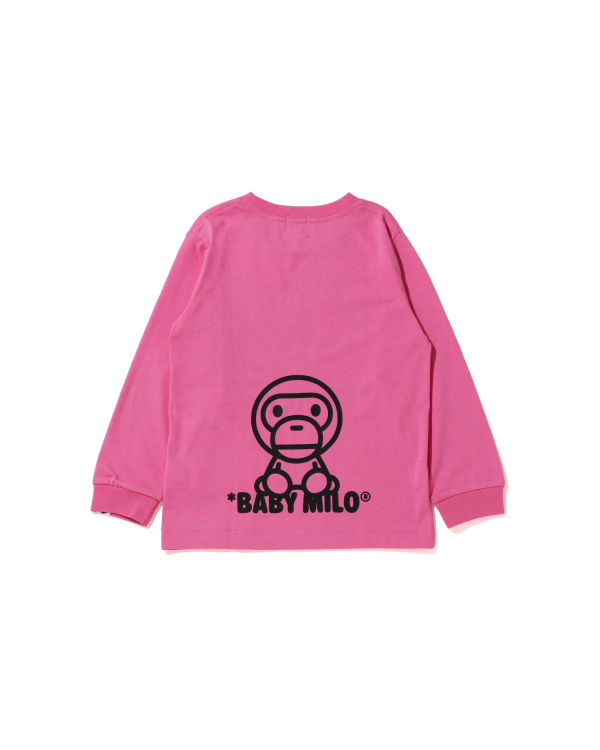 Camiseta Bape All Milo Mix L/S Niños Rosas | 804153-JEY