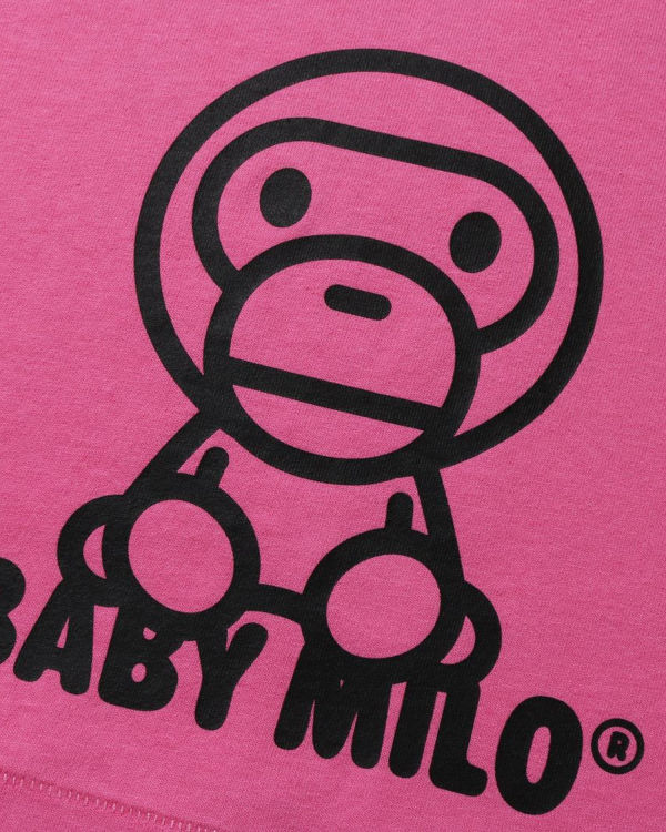 Camiseta Bape All Milo Mix L/S Niños Rosas | 804153-JEY