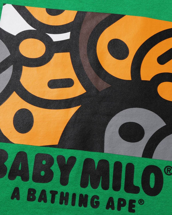 Camiseta Bape All Milo Mix L/S Niños Verde Menta | 453609-TYD