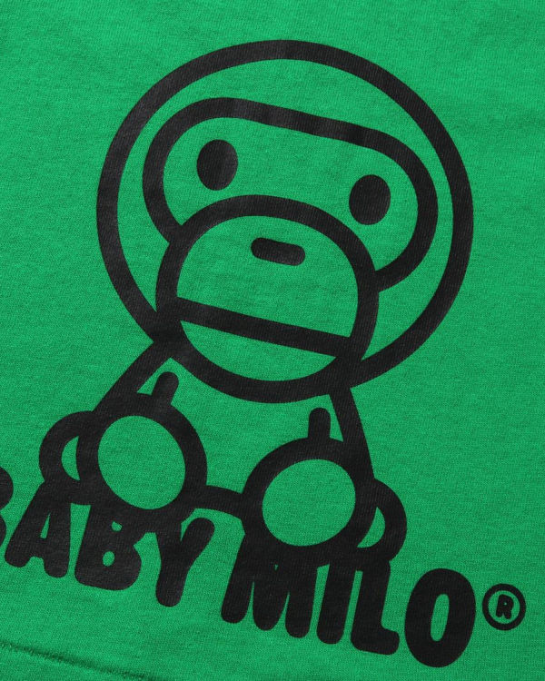 Camiseta Bape All Milo Mix L/S Niños Verde Menta | 453609-TYD