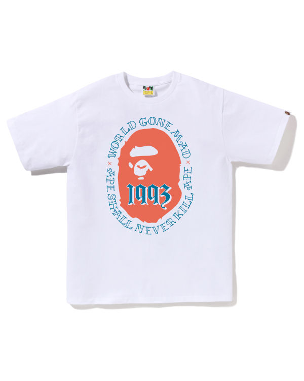 Camiseta Bape Ape Head 1993 Hombre Blancos | 489761-WHI