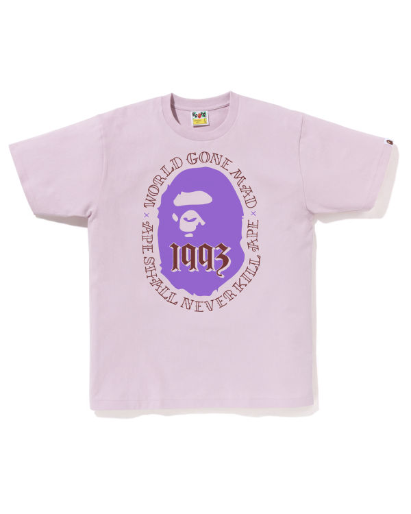 Camiseta Bape Ape Head 1993 Hombre Morados | 173498-SVC