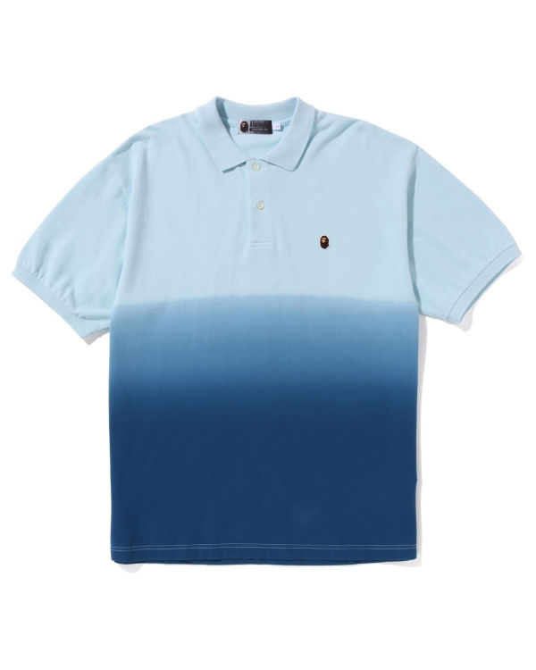 Camiseta Bape Ape Head One Point Gradation Relaxed Fit Polo Hombre Azules | 370651-UNC