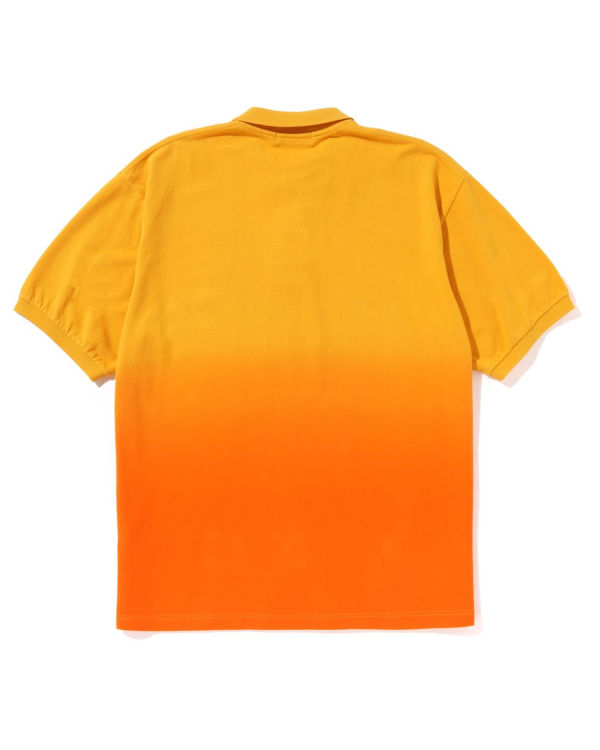 Camiseta Bape Ape Head One Point Gradation Relaxed Fit Polo Hombre Naranjas | 416839-MFE