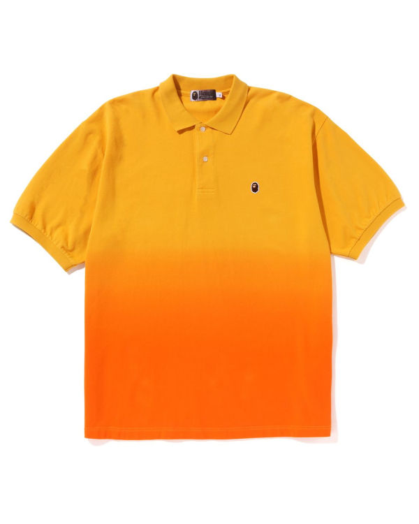 Camiseta Bape Ape Head One Point Gradation Relaxed Fit Polo Hombre Naranjas | 416839-MFE