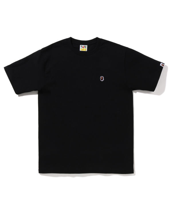 Camiseta Bape Ape Head One Point Hombre Negros | 134276-RBQ