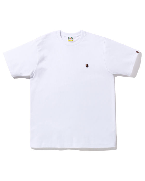 Camiseta Bape Ape Head One Point Hombre Blancos | 389140-PBT