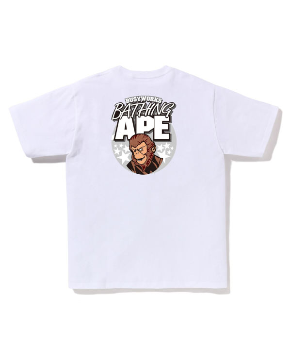 Camiseta Bape Ape Hombre Blancos | 604253-HBX