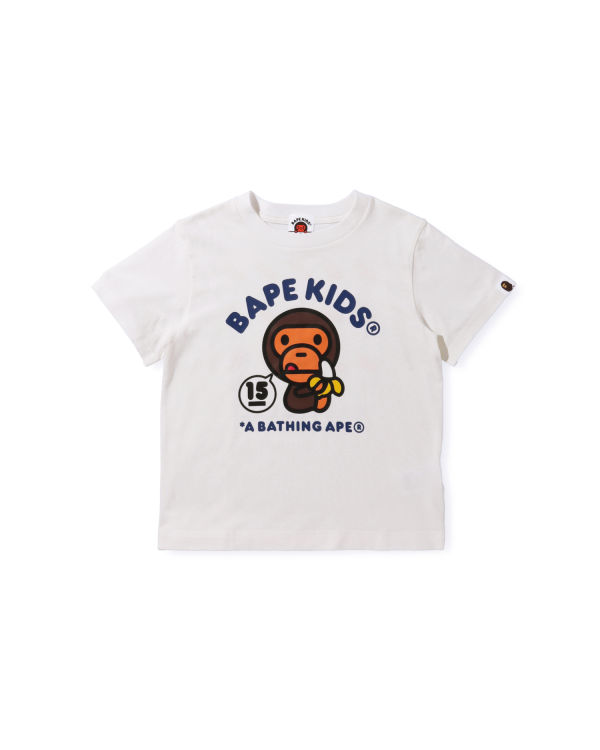 Camiseta Bape BK15TH Anniversay Milo Niños Blancos | 298640-ISE