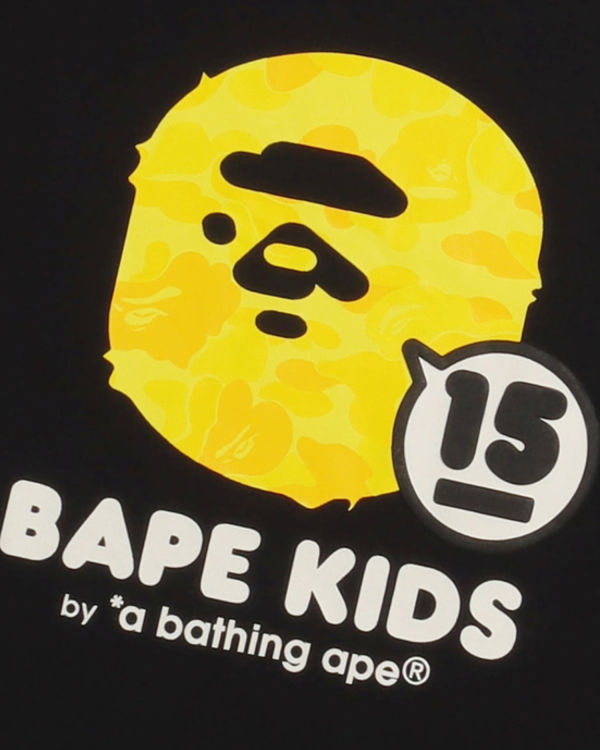 Camiseta Bape BK15th Anniversary ABC Camo Ape Head Niños Negros | 863412-QTS