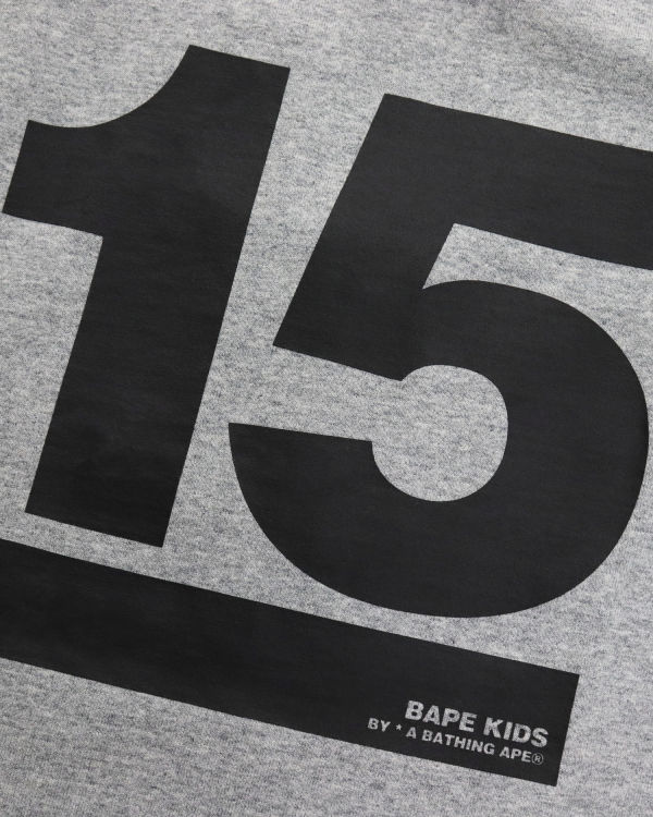 Camiseta Bape BK15th Anniversary Ape Head Niños Grises | 396021-DNF