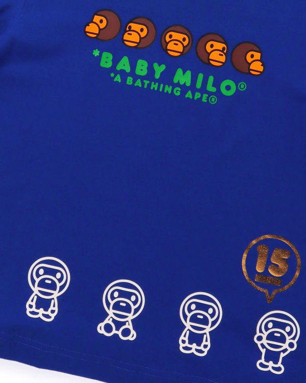 Camiseta Bape BK15th Anniversary Milo Niños Azules | 903472-KIV