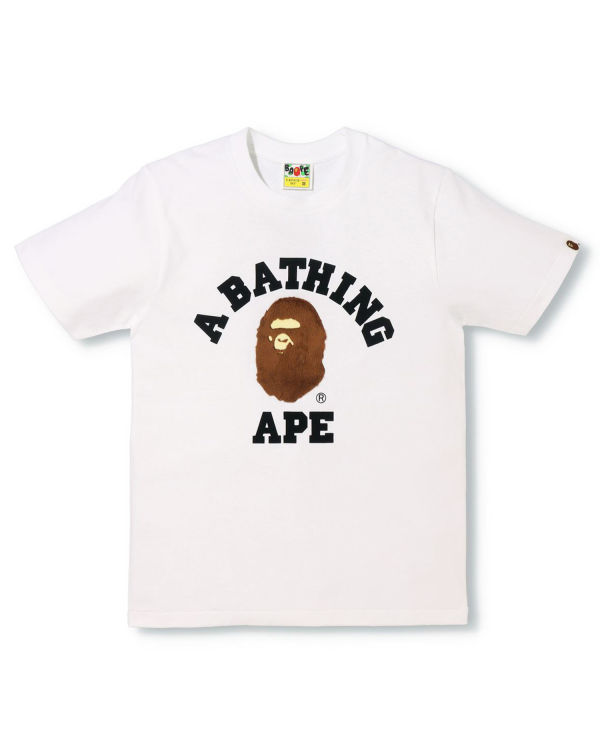 Camiseta Bape BOA College Mujer Blancos | 960758-KST