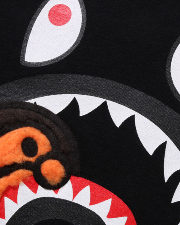 Camiseta Bape Boa Fleece Milo Shark Niños Negros | 354879-DNW