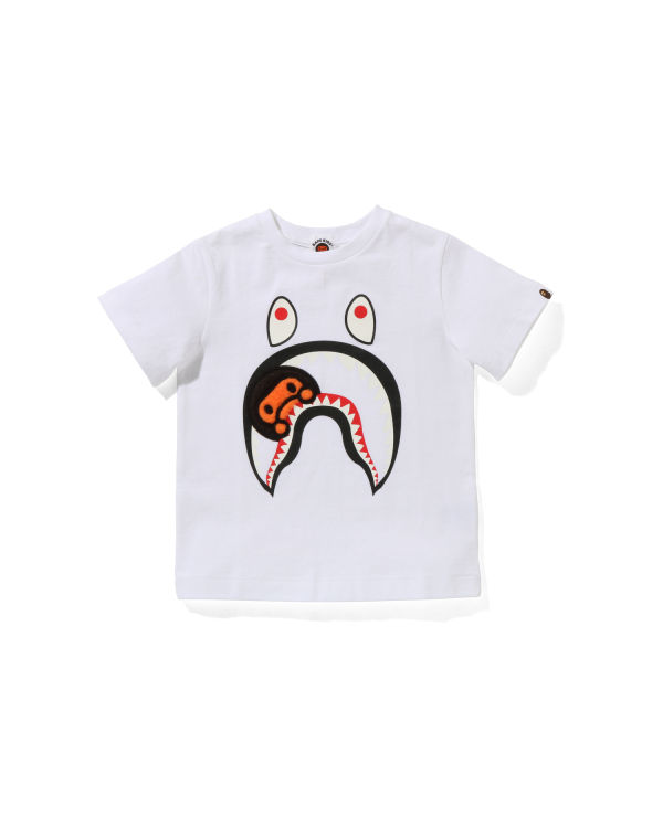 Camiseta Bape Boa Fleece Milo Shark Niños Blancos | 912483-QTC