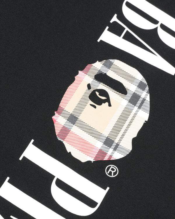 Camiseta Bape Check Head long sleeve Hombre Beige | 569381-RIV