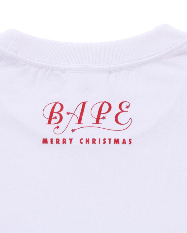 Camiseta Bape Christmas Ape Head Hombre Blancos | 630948-XMI