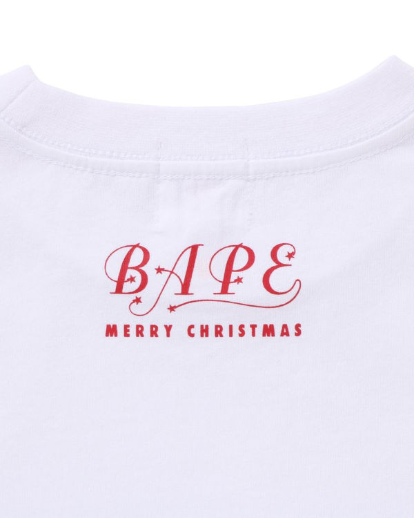 Camiseta Bape Christmas Ape Head Niños Blancos | 842706-ONZ