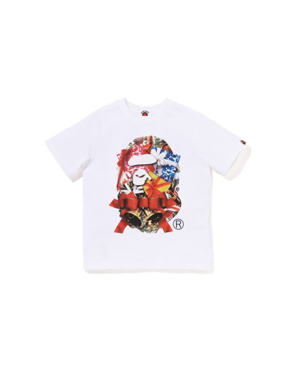 Camiseta Bape Christmas Ape Head Niños Blancos | 842706-ONZ