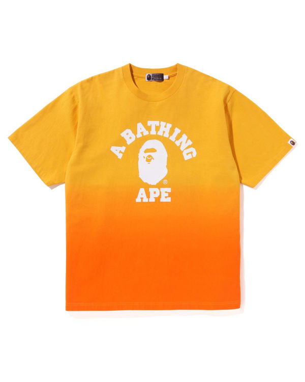 Camiseta Bape College Gradation Relaxed Fit Hombre Naranjas | 175408-IWL