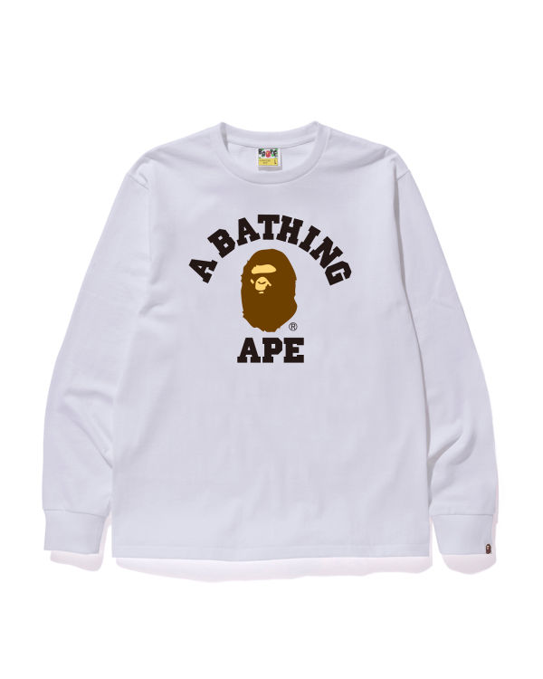 Camiseta Bape College Hombre Blancos | 987145-VYX