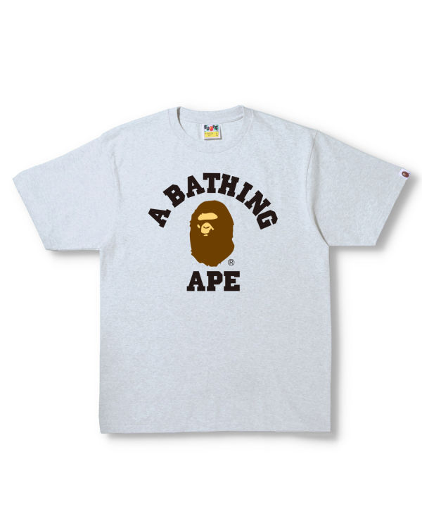 Camiseta Bape College Hombre Grises | 901835-IOQ