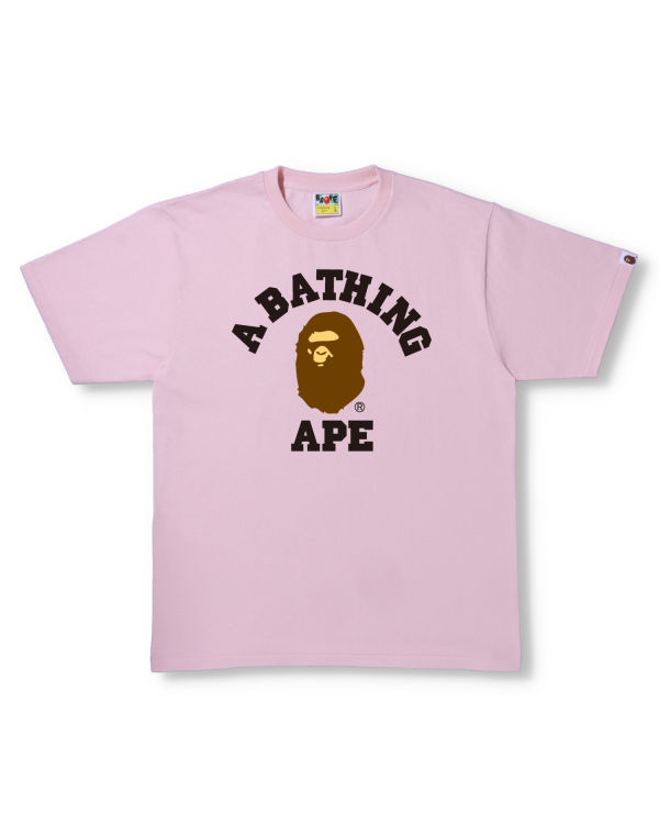 Camiseta Bape College Hombre Rosas | 739846-AVF