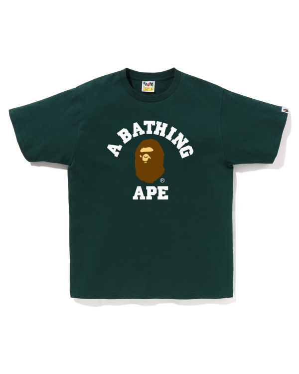 Camiseta Bape College Hombre Verdes | 976841-GVT