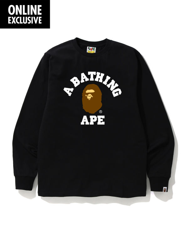 Camiseta Bape College logo Hombre Negros | 652819-XTP