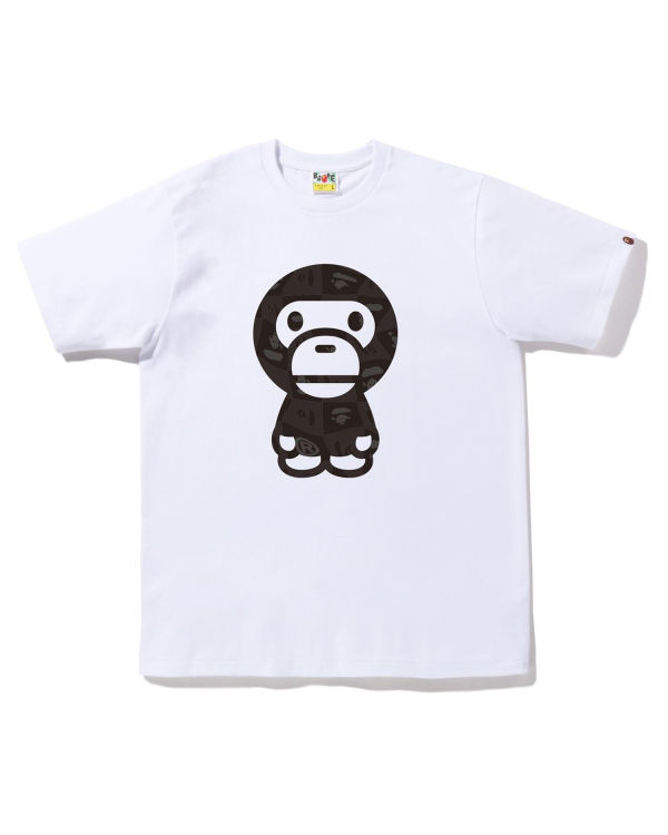 Camiseta Bape Distortion Big Milo Hombre Blancos | 186397-LYI