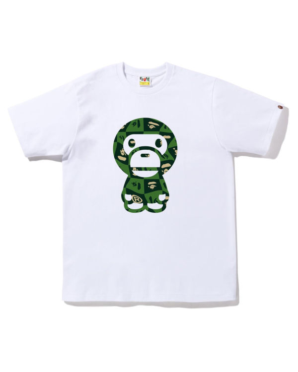 Camiseta Bape Distortion Big Milo Hombre Blancos | 465839-DUR