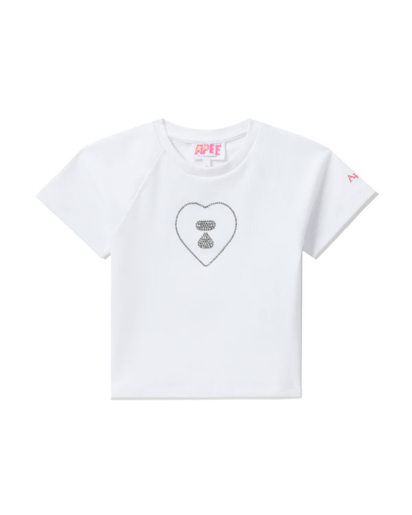 Camiseta Bape Estampados crop #2 Mujer Blancos | 204763-CSK