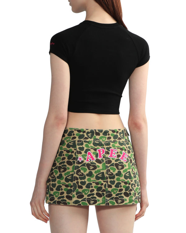 Camiseta Bape Estampados crop #2 Mujer Negros | 372958-ZAO