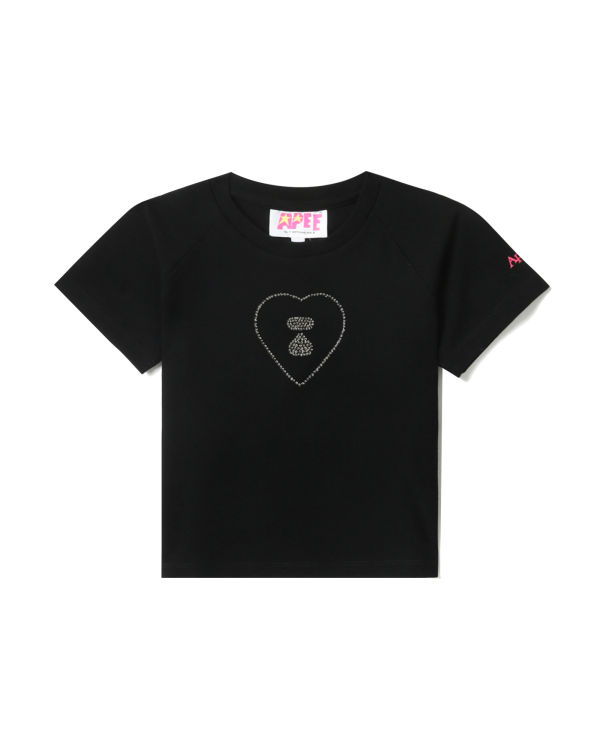 Camiseta Bape Estampados crop #2 Mujer Negros | 372958-ZAO