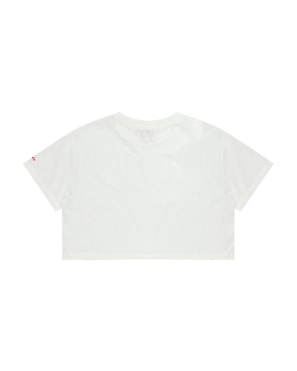 Camiseta Bape Estampados cropped Mujer Blancos | 780561-DJF