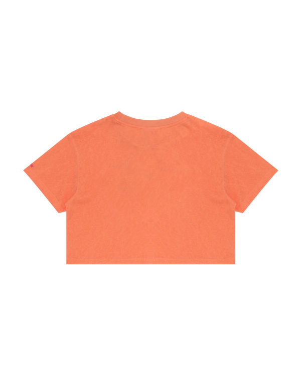 Camiseta Bape Estampados cropped Mujer Naranjas | 817624-YIN